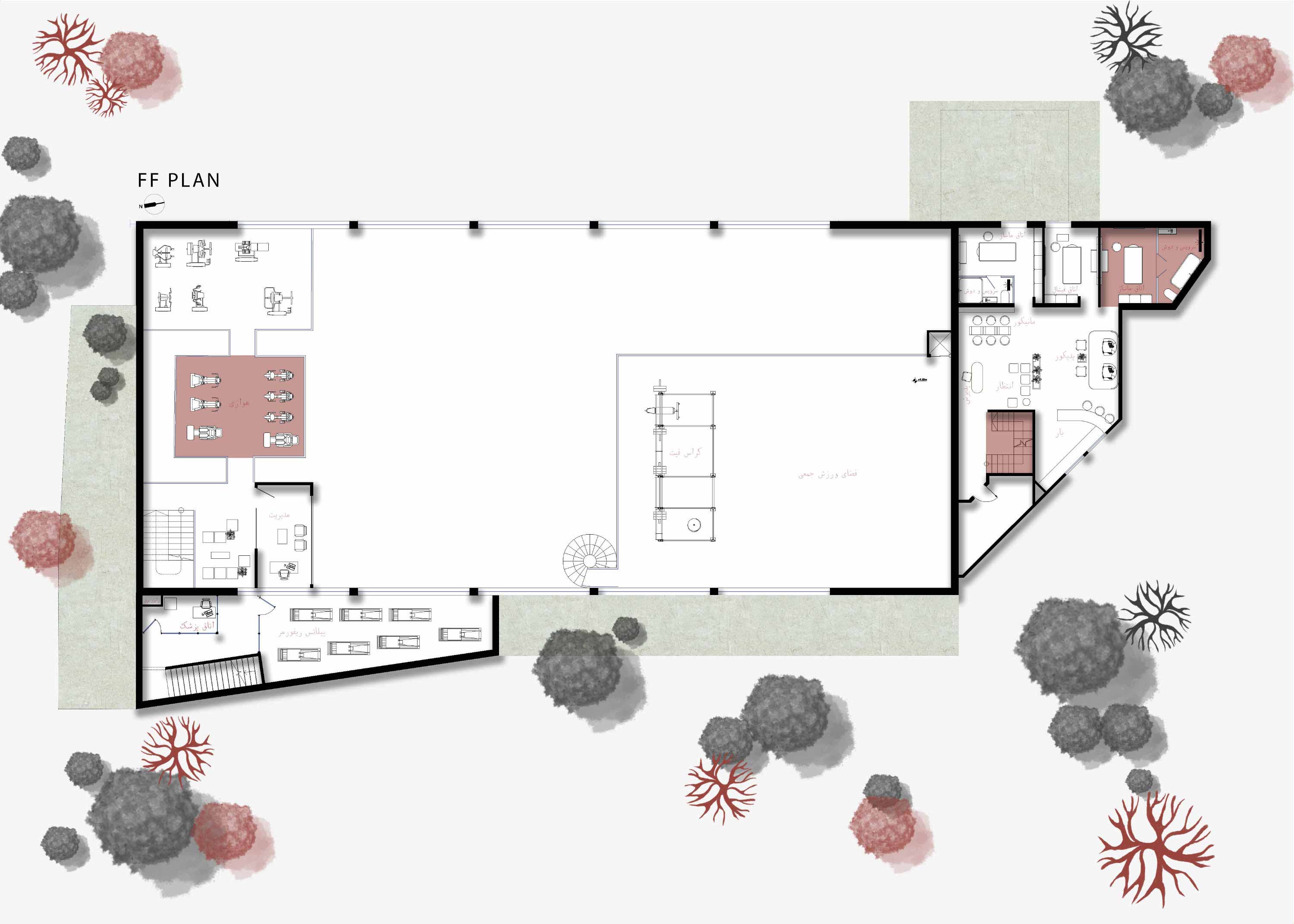 picture no. 1 ofWINA GYM project, designed by Hadis ArziFard & Shaghayegh Rahimi